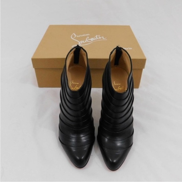 Christian Louboutin Orniron 100 Seta Calfskin Ankle Booties - Picture 3 of 11